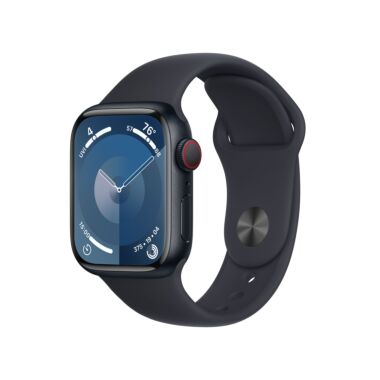 Apple Watch Series 9 GPS + Cellular 45mm Midnight Aluminium Case with Midnight Sport Band - S/M