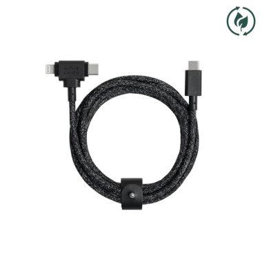 Native Union BELT DUO Cable (USB-C to USB-C & Lightning) - Cosmos