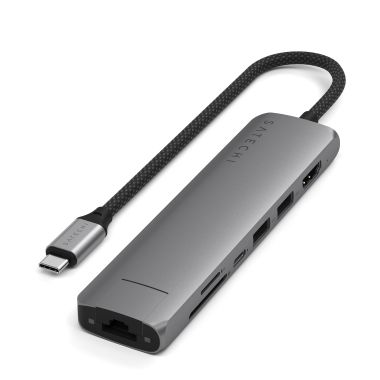 Satechi Adapter | 7-in-1 USB-C Slim Multiport Adapter | - Space Grey
