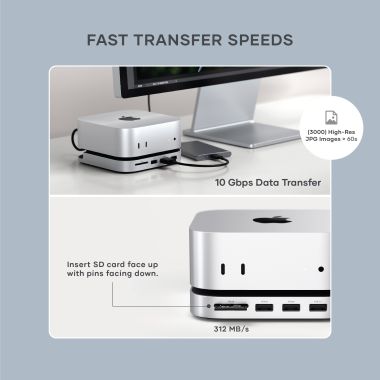 Mac mini M4 Dock, aluminium standaard en HDMI-hub voor Mac mini M4 en M4 Pro 2024 met M.2 NVMe/SATA SSD-behuizing, 4K60Hz HDMI,10G USB A/C, 5G USB A* 2, USB-C Charge, SD/TF, Audio Mac mini M4 Dock, aluminium standaard en HDMI-hub voor Mac mini M4 en M4 Pro 2024 met M.2 NVMe/SATA SSD-behuizing, 4K60Hz HDMI,10G USB A/C, 5G USB A* 2, USB-C Charge, SD/TF, Audio