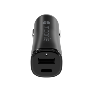 Mophie Essentials | Dual 12W USB-C and USB-A Car Charger
