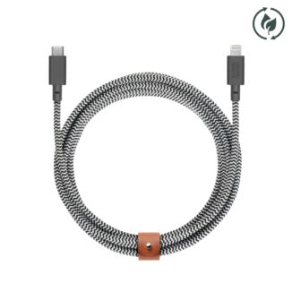 Native Union Cable USB-C to Lightning | Belt Leather Strap | 3M - Zebra