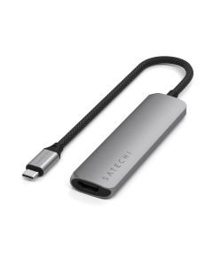 Satechi Adapter | 4-in-1 USB-C Slim Multiport Adapter 4K | - Space Grey