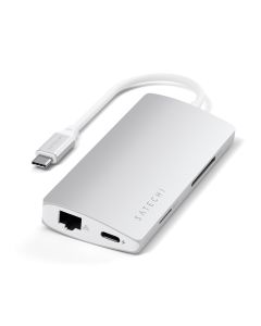 Satechi Adapter | Type-C Multi-Port Adapter 4K with Ethernet V2 | Silver