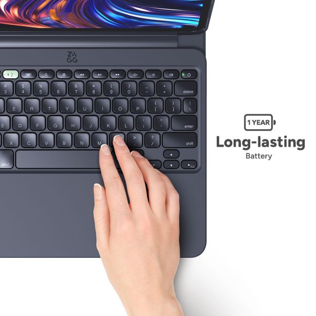 Zagg Keyboard | Case (Detachable) | iPad Pro 13-inch ( M4 ) | Pro Keys 2 - Black