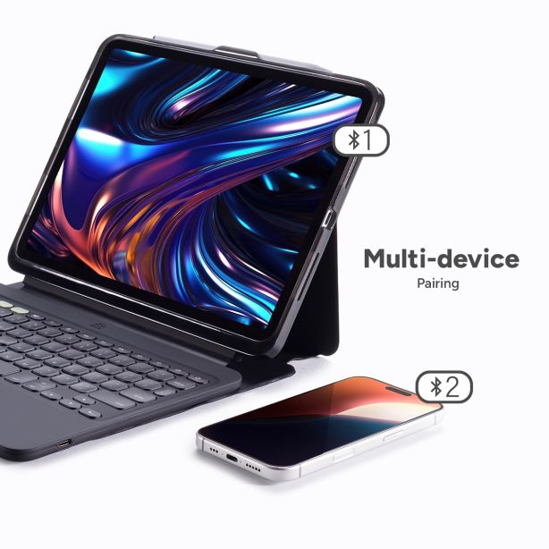 Zagg Keyboard | Case (Detachable) | iPad Pro 13-inch ( M4 ) | Pro Keys 2 - Black
