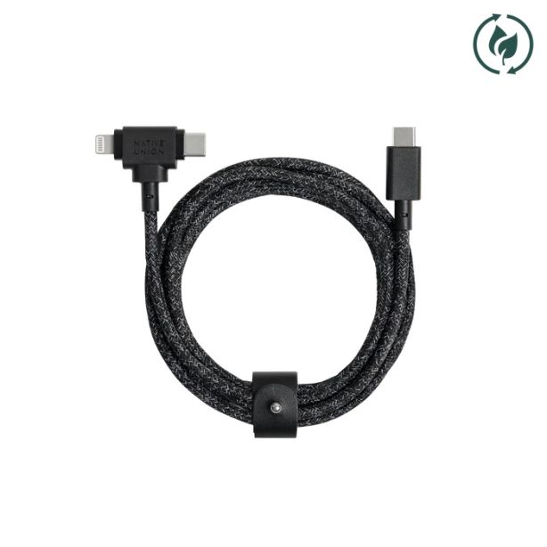 Native Union BELT DUO Cable (USB-C to USB-C & Lightning) - Cosmos main product photo