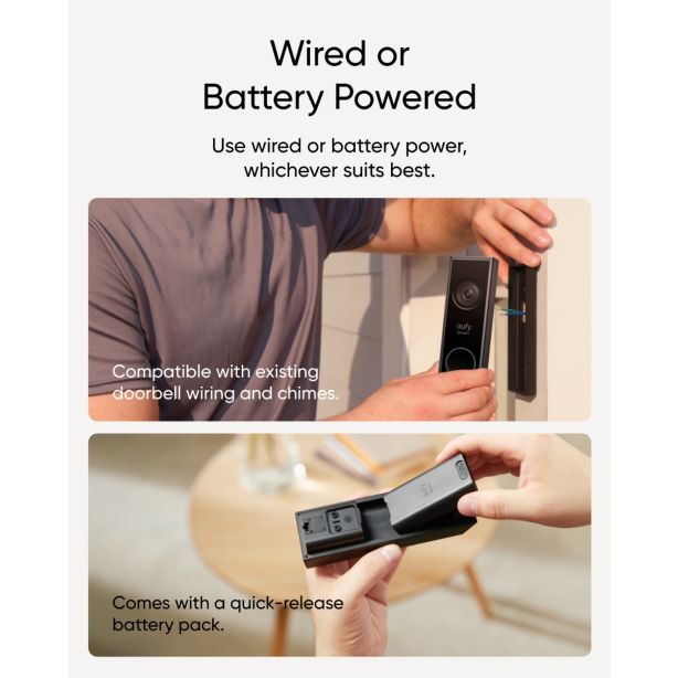 Eufy Video Doorbell Dual 2K S320/E340 Kit with Chime