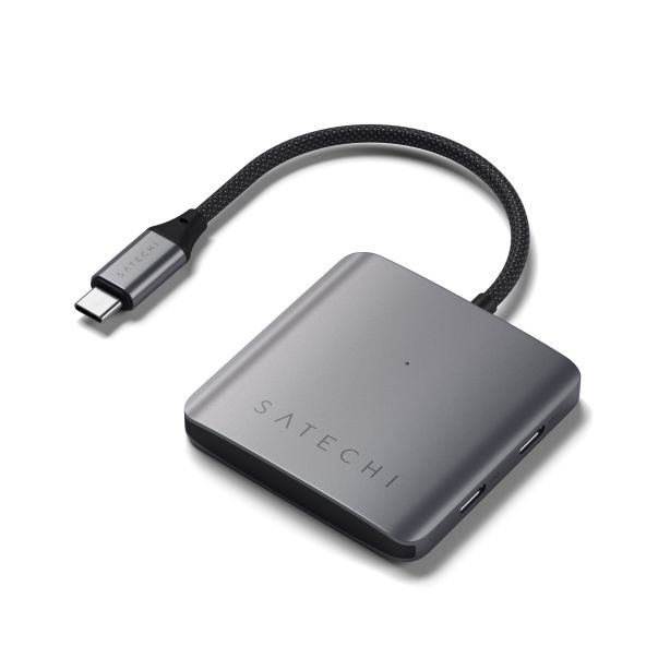 Satechi Adapter | 4-in-1 USB-C Hub with PD | Space Grey main product photo