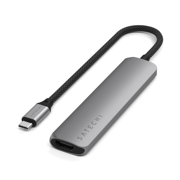 Satechi Adapter | 6-in-1 USB-C Slim Multiport Adapter | - Space Grey main product photo