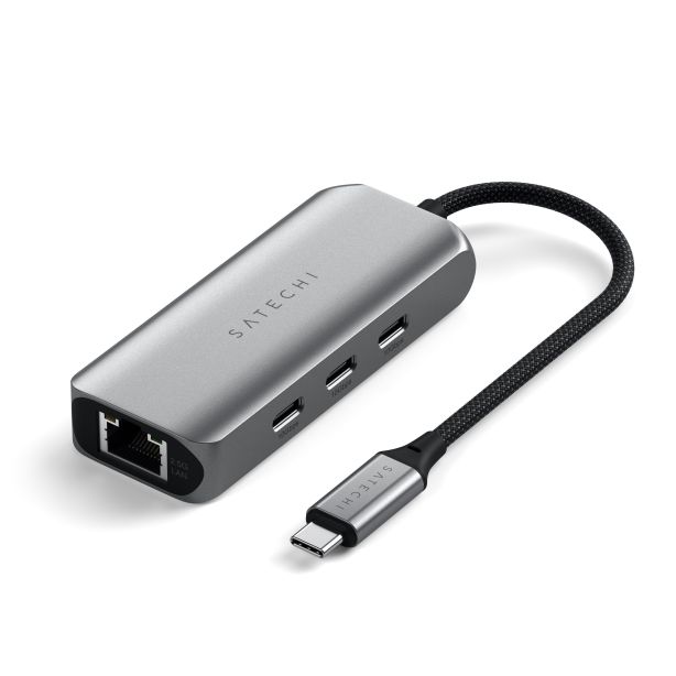 Satechi Adapter | 4-in-1 USB-C Hub | Space Grey main product photo