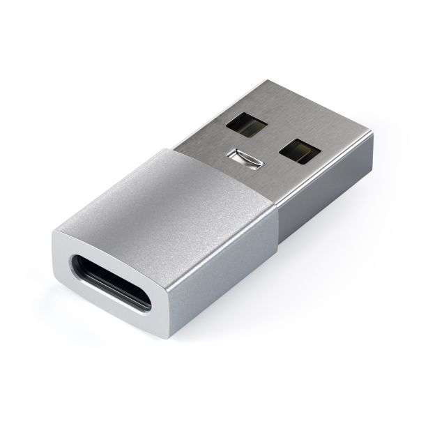 Satechi Adapter | Type-A to Type-C USB Adapter | Silver main product photo