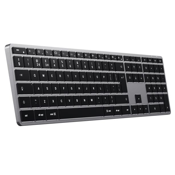 Satechi Keyboard | Wireless Bluetooth 5.0 | Rechargeable USB-C | Illuminated Keys - Space Grey