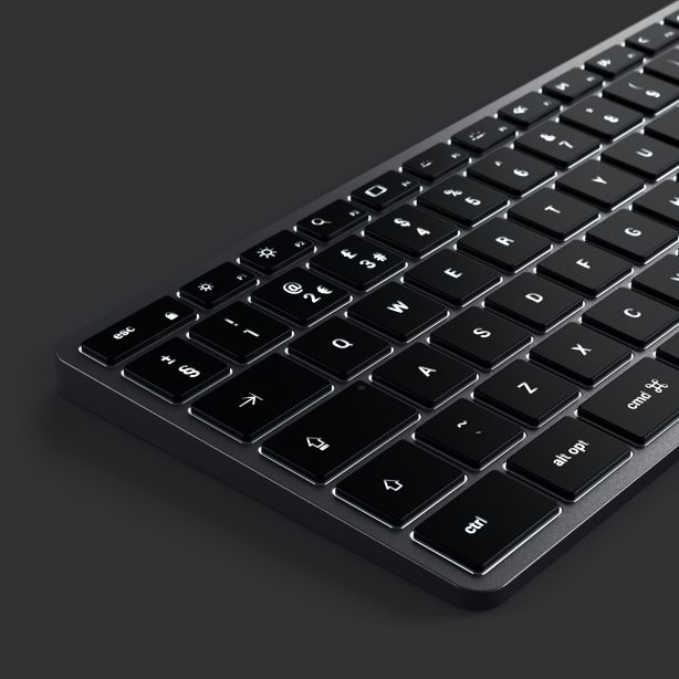 Satechi Keyboard | Wireless Bluetooth 5.0 | Rechargeable USB-C | Illuminated Keys - Space Grey