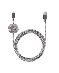 Native Union Night Cable 3m - USB-A to Lightning - Zebra