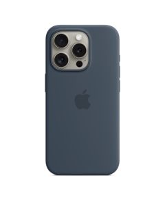 Apple Case iPhone 15 Pro Silicone with MagSafe - Storm Blue