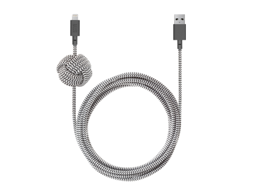Native Union Night Cable 3m - USB-A to Lightning - Zebra