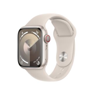 Apple Watch Series 9 GPS 45mm Starlight Aluminium Case with Starlight Sport Band - M/L