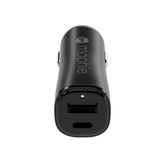 Mophie Essentials | Dual 12W USB-C and USB-A Car Charger