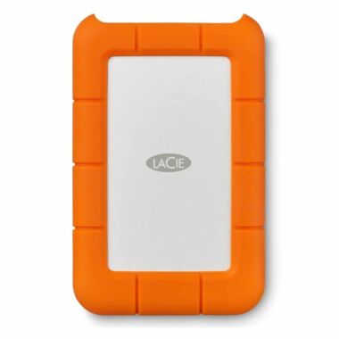 LaCie Hard Drive 1TB USB-C | Rugged - Orange / Silver