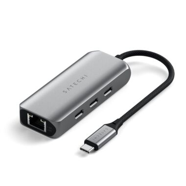 Satechi Adapter | 4-in-1 USB-C Hub with PD | Space Grey