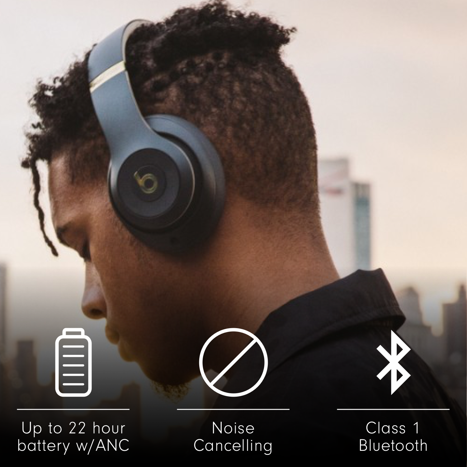 Beats by Dre, Studio3 Wireless noise cancelling over-ear Headphones lifestyle image