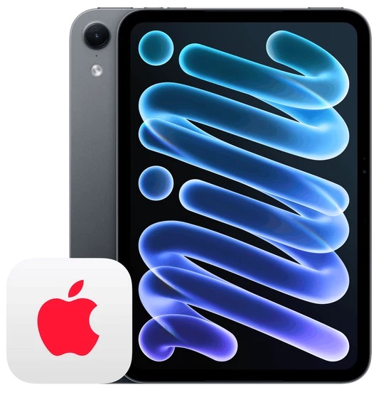 Apple iPad product image with AppleCare+ logo