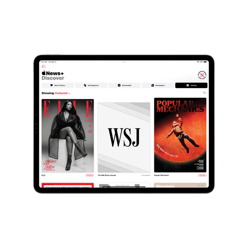 Apple News example on iPad