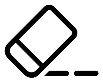 Apple icon of eraser to show erase and reinstall service