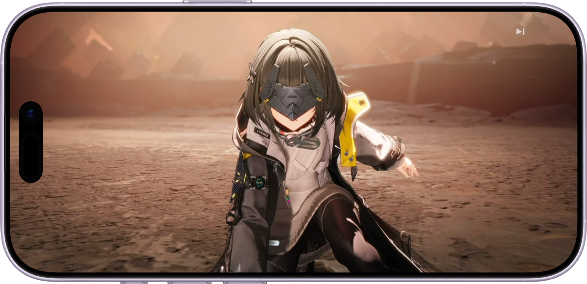 Horizontal iPhone with high quality image of game